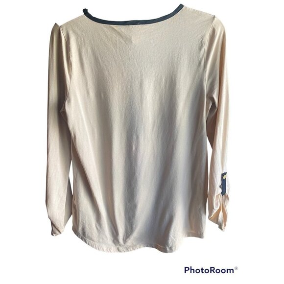 Anne Klein Solid Colorblock Button Up Blouse, Women's Small (4-6) - Picture 5 of 12